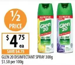 Supabarn Glen 20 disinfectant spray offer