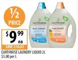 Supabarn Earthwise laundry liquid offer