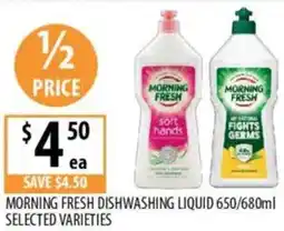 Supabarn Morning fresh dishwashing liquid selected varieties offer