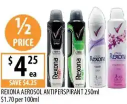 Supabarn Rexona aerosol antiperspirant offer