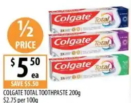 Supabarn Colgate total toothpaste offer