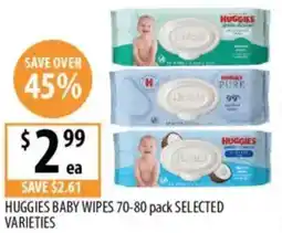 Supabarn Huggies baby wipes selected varieties offer