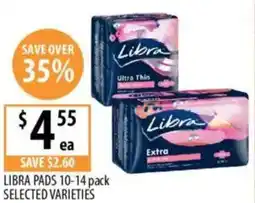 Supabarn Libra pads selected varieties offer