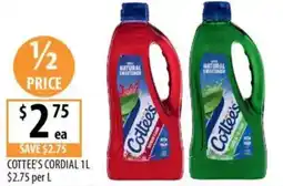 Supabarn Cottee's cordial offer