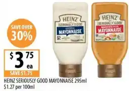 Supabarn HEINZ SERIOUSLY GOOD MAYONNAISE offer