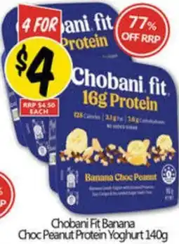 NQR Chobani Fit Banana Choc Peanut Protein Yoghurt offer