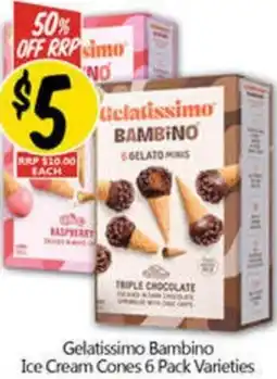 NQR Gelatissimo Bambino Ice Cream Cones offer