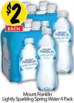 NQR Mount Franklin Lightly Sparkling Spring Water offer