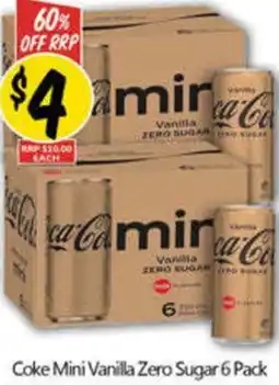 NQR Coke Mini Vanilla Zero Sugar offer