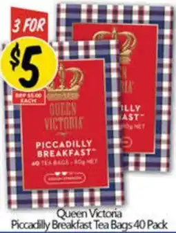 NQR Queen Victoria Piccadilly Breakfast Tea Bags offer