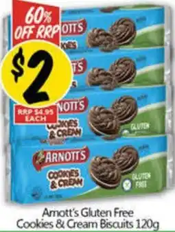 NQR Amott's Gluten Free Cookies & Cream Biscuits offer