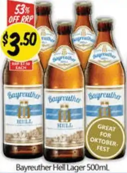 NQR Bayreuther Hell Lager offer
