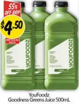 NQR YouFoodz Goodness Greens Juice offer