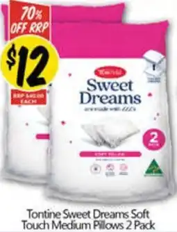 NQR Tontine Sweet Dreams Soft Touch Medium Pillows offer