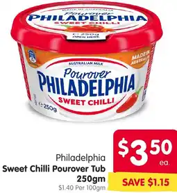 Spar Philadelphia Sweet Chilli Pourover Tub offer