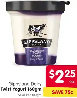 Spar Gippsland Dairy Twist Yogurt offer