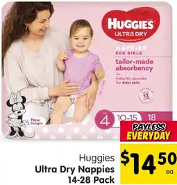 Spar Huggies Ultra Dry Nappies offer