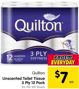 Spar Quilton Unscented Toilet Tissue offer