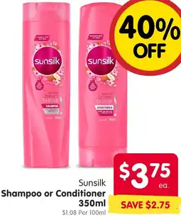 Spar Sunsilk Shampoo or Conditioner offer