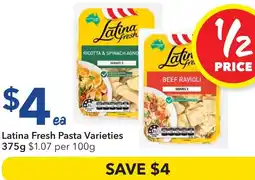 Ritchies Latina Fresh Pasta Varieties offer