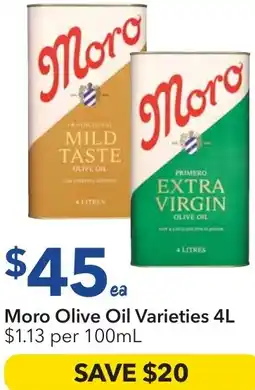 Ritchies Moro Olive Oil Varieties offer