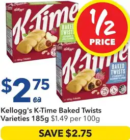 Ritchies Kellogg's K-Time Baked Twists Varieties offer