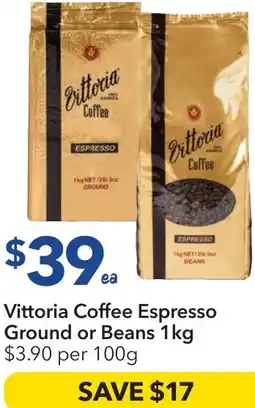 Ritchies Vittoria Coffee Espresso Ground or Beans offer