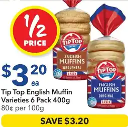 Ritchies Tip Top English Muffin offer