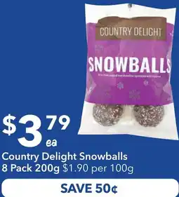 Ritchies Country Delight Snowballs 8 Pack offer