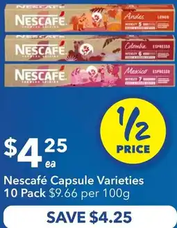 Ritchies Nescafé Capsule Varieties offer