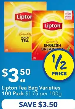 Ritchies Lipton Tea Bag offer