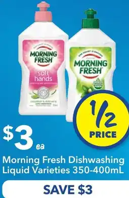 Ritchies Morning Fresh Dishwashing Liquid Varieties offer