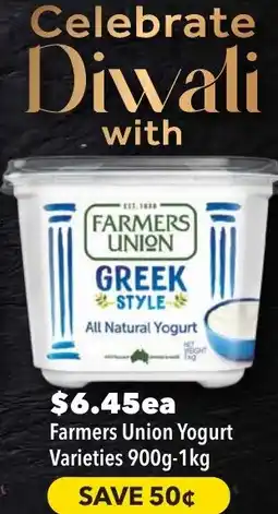 Ritchies Farmers Union Yogurt Varieties offer