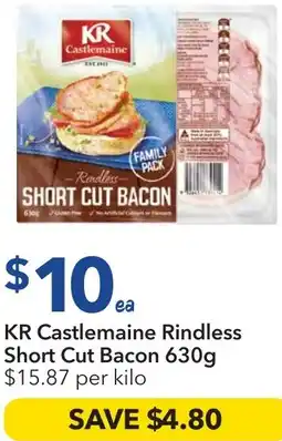 Ritchies KR Castlemaine Rindless Short Cut Bacon offer