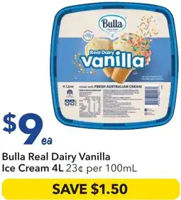 Ritchies Bulla Real Dairy Vanilla Ice Cream offer