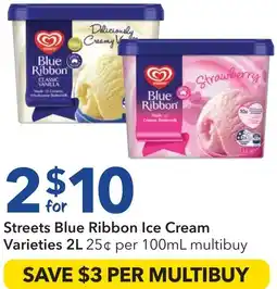 Ritchies Streets Blue Ribbon Ice Cream offer