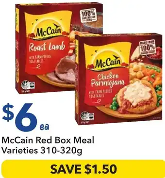 Ritchies McCain Red Box Meal offer