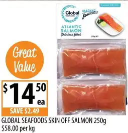 Supabarn Global seafoods skin off salmon offer