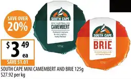 Supabarn South cape mini camembert and brie offer