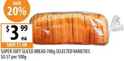 Supabarn Super soft sliced bread offer
