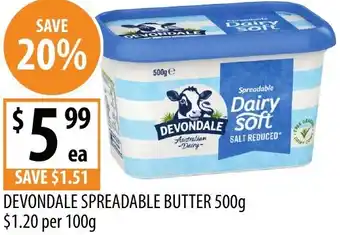Supabarn Devondale spreadable butter offer