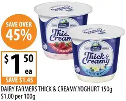 Supabarn Dairy farmers thick & creamy yoghurt offer