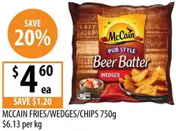 Supabarn Mccain fries/wedges/chips offer