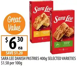 Supabarn Sara lee danish pastries offer