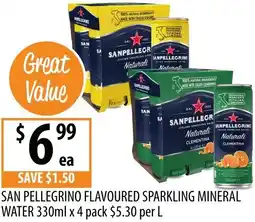 Supabarn San pellegrino flavoured sparkling mineral offer