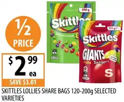 Supabarn Skittles lollies share bags offer