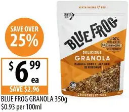 Supabarn Blue frog granola offer