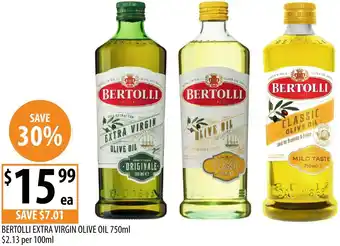 Supabarn Bertolli extra virgin olive oil offer