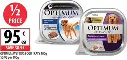 Supabarn Optimum wet dog food trays offer