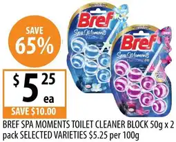 Supabarn Bref spa moments toilet cleaner block offer
